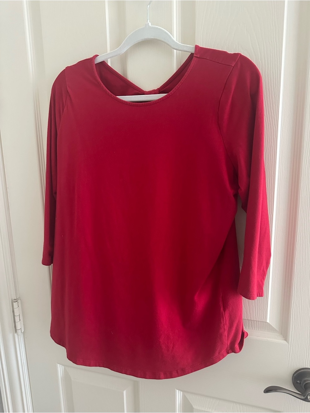 Belle by Kim Gravel Red top with back detail